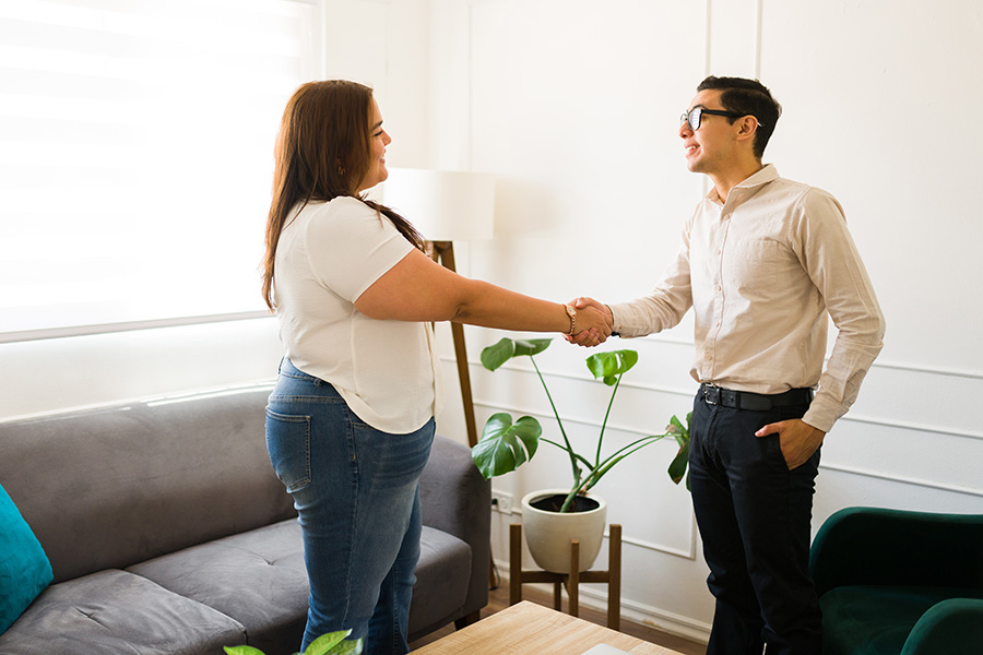 client meeting therapist for the first time in Beaverton